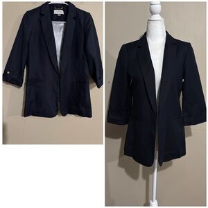 Calvin Klein Linen Dark Navy Women's Blazer Size 6P  NWOT.